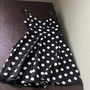Black and White Polka Dot sun dress size small